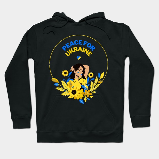 Peace for Ukraine Hoodie by Creativity Haven